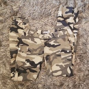 Camo cargo pants size 7.
